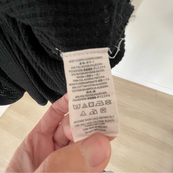 Free People Must Have Henley Top Long Sleeves Waffle Knit in Black | XS - Picture 11 of 11